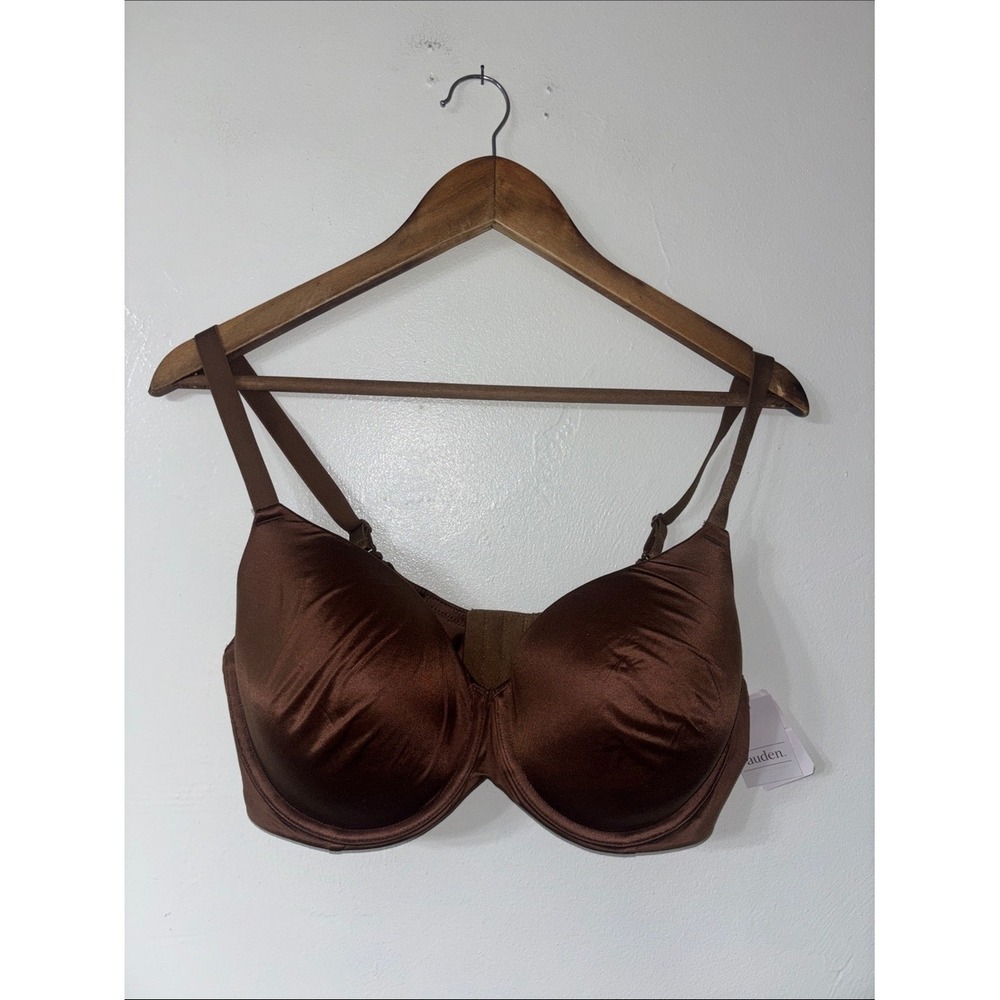 NEW Auden The Icon Chocolate Brown Underwire Bra Lightly LinedFull Coverage 38DD